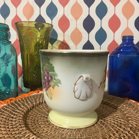 Andrea by Sadek Ceramic Ice Bucket Hand Painted by A. Kach Vintage - Picture 4 of 12